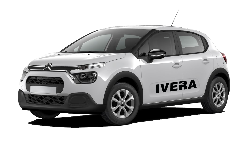 IVERA-logolla varustettu sijaisauto